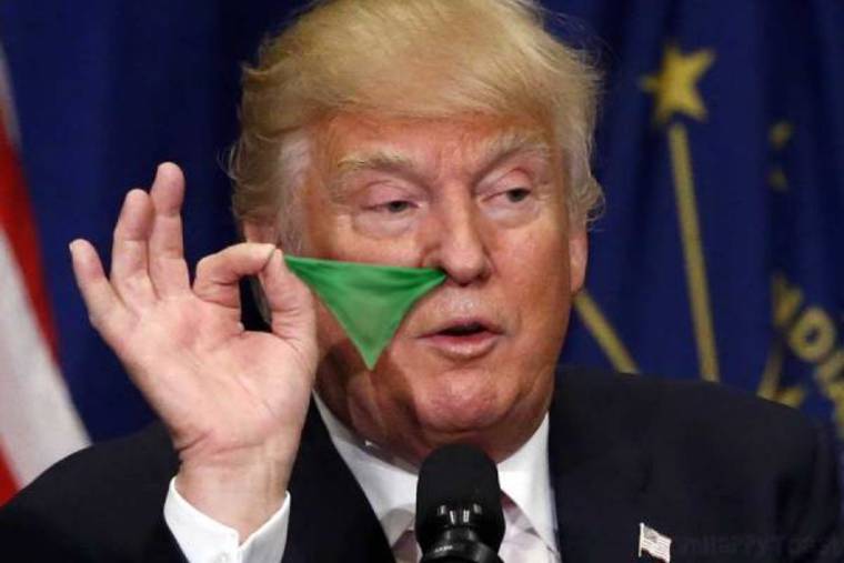 Трамп показывает фокусы, художник заставил Трампа показывать фокусы