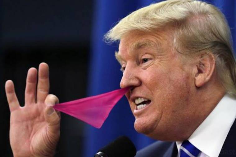 Трамп показывает фокусы, художник заставил Трампа показывать фокусы