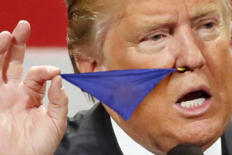 Трамп показывает фокусы, художник заставил Трампа показывать фокусы