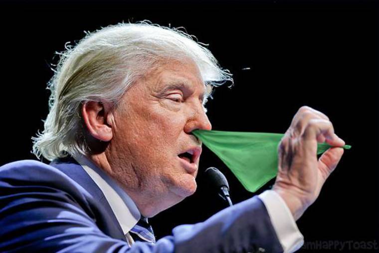 Трамп показывает фокусы, художник заставил Трампа показывать фокусы