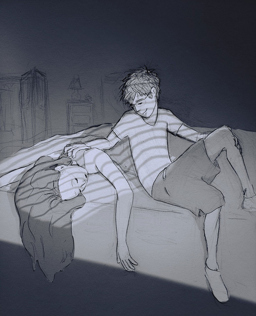 Муж создал 365 рисунков о каждом дне с женой, Кёртис Виклэнд, Curtis Wiklund