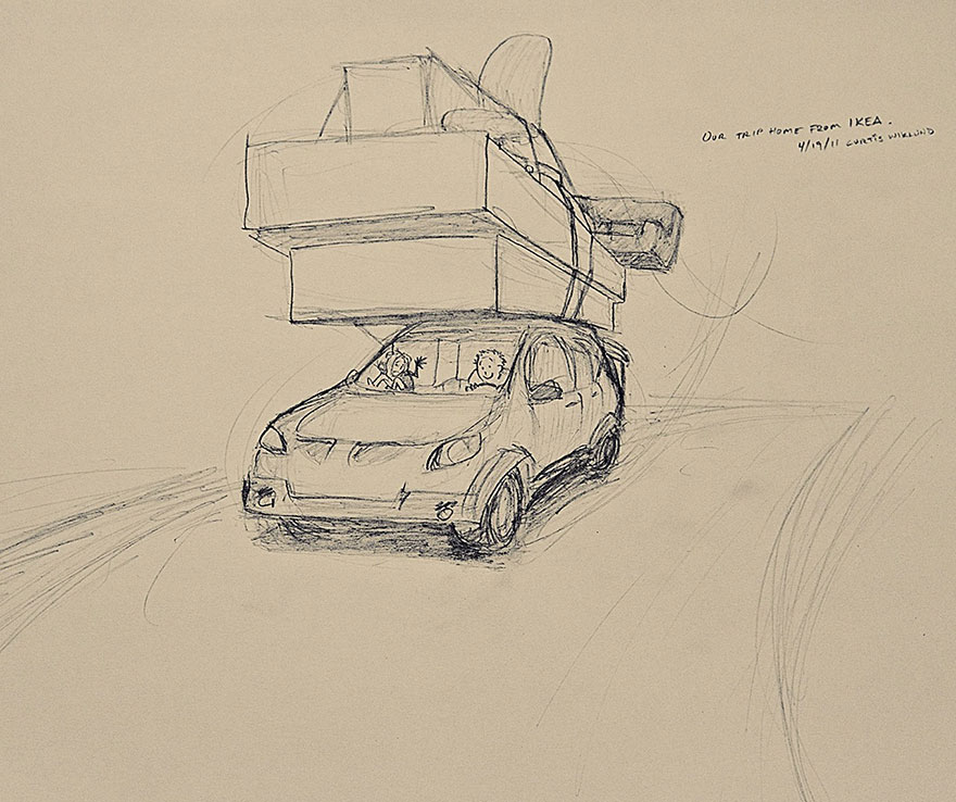 Муж создал 365 рисунков о каждом дне с женой, Кёртис Виклэнд, Curtis Wiklund