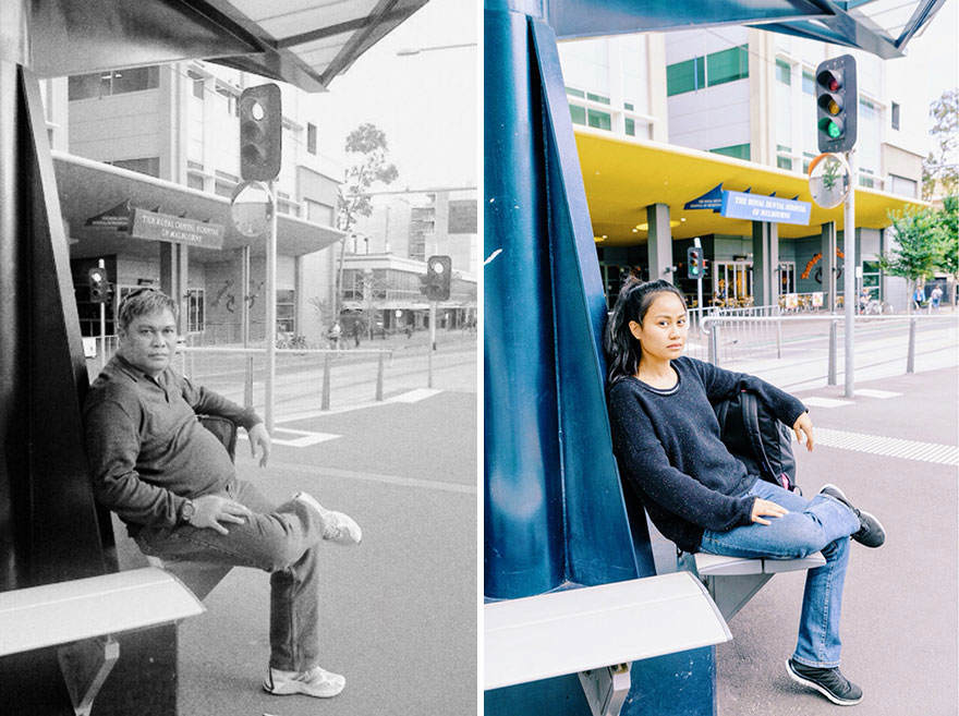 Дочь покойного отца воссоздаёт его фотографии, Крисия Сабару, Chrisya Sabaru