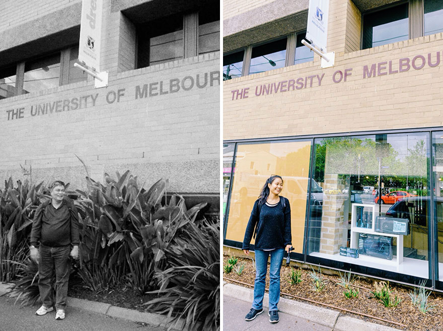 Дочь покойного отца воссоздаёт его фотографии, Крисия Сабару, Chrisya Sabaru