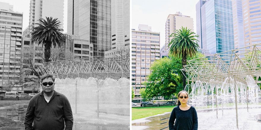 Дочь покойного отца воссоздаёт его фотографии, Крисия Сабару, Chrisya Sabaru