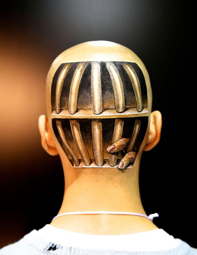 галлюциногенный бодиарт, бодиарт иллюзии, Хикару Чо, Hikaru Cho, оптические иллюзии бодиарт