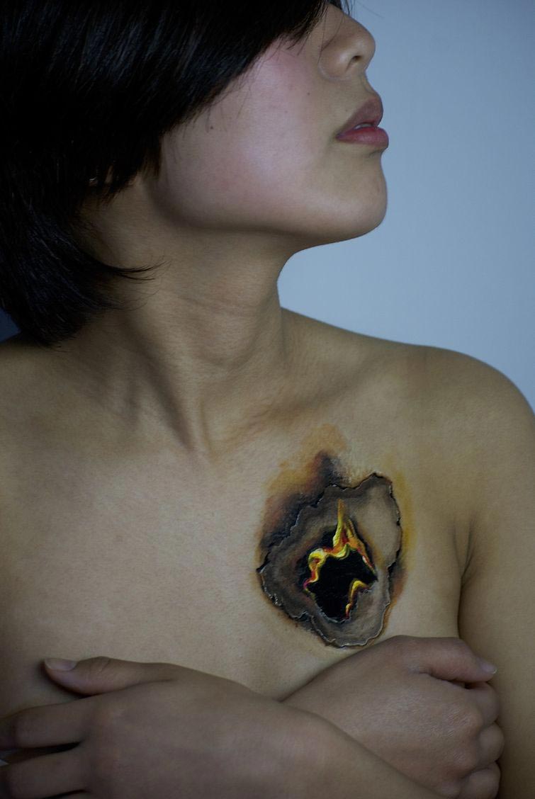 галлюциногенный бодиарт, бодиарт иллюзии, Хикару Чо, Hikaru Cho, оптические иллюзии бодиарт