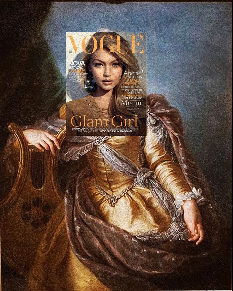 Что получится, если объединить обложки глянцевых журналов со знаменитыми картинами обложки журналов с картинами, Mag + Art, объединить обложки журналов с картинами