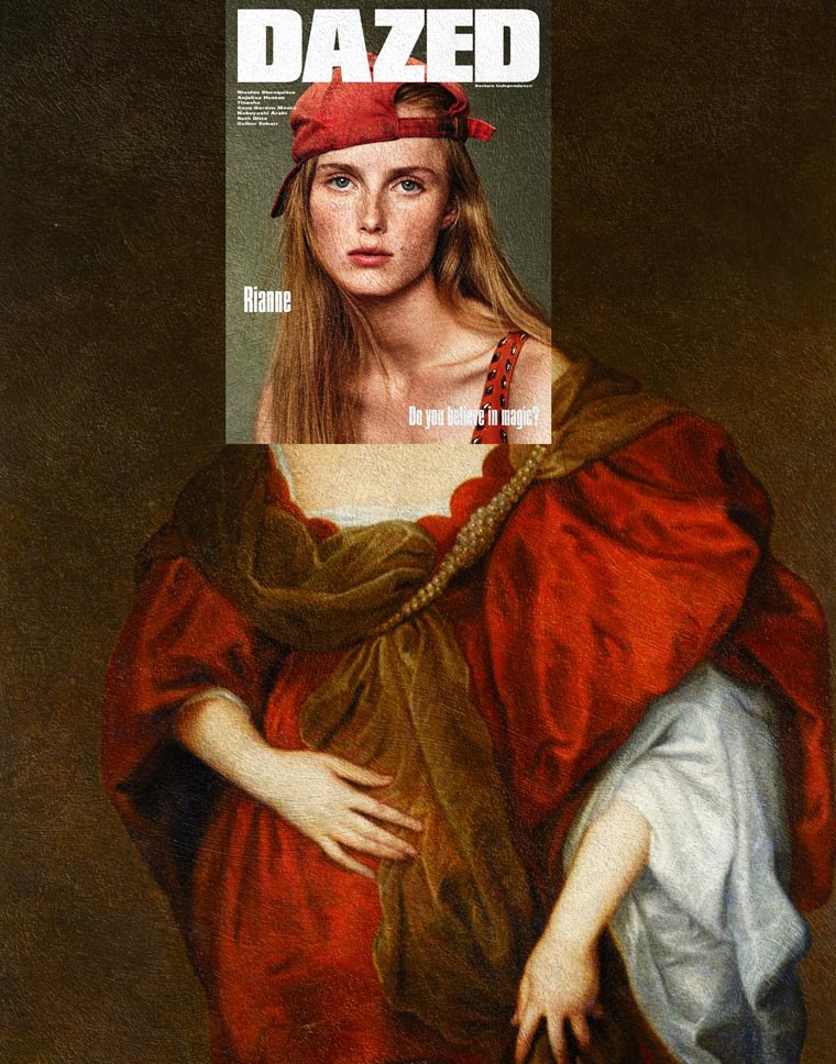 Что получится, если объединить обложки глянцевых журналов со знаменитыми картинами обложки журналов с картинами, Mag + Art, объединить обложки журналов с картинами