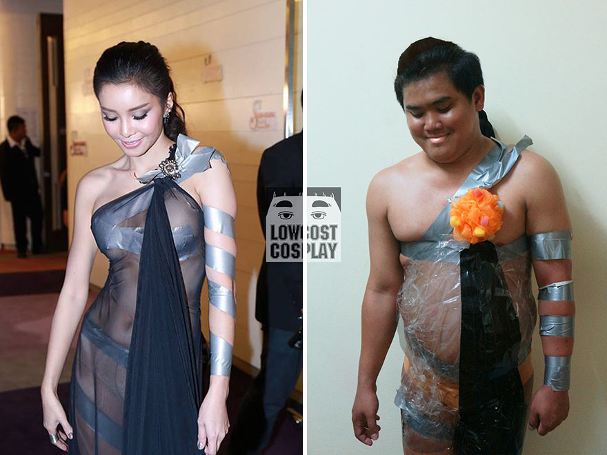 парень создаёт костюмы для косплея из подручных средств, Ануча 