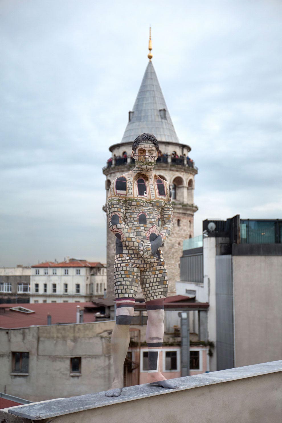 бодиарт на фоне достопримечательностей, Трина Мерри, Trina Merry)