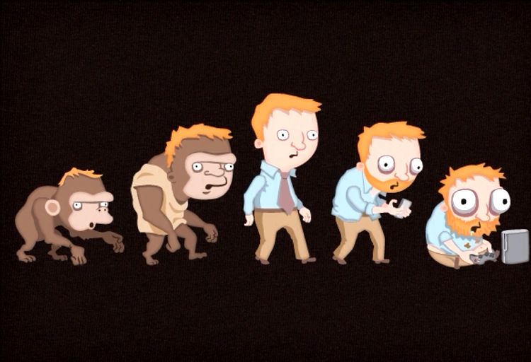 20 сатирических иллюстраций на тему эволюции эволюция прикол, эволюция человека