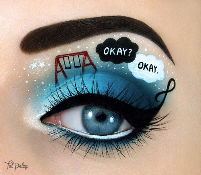 Художница рисует на веках сказочные картины, Таль Пелег, Tal Peleg