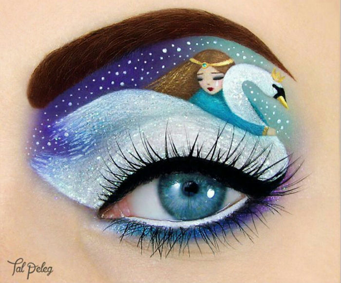 Художница рисует на веках сказочные картины, Таль Пелег, Tal Peleg