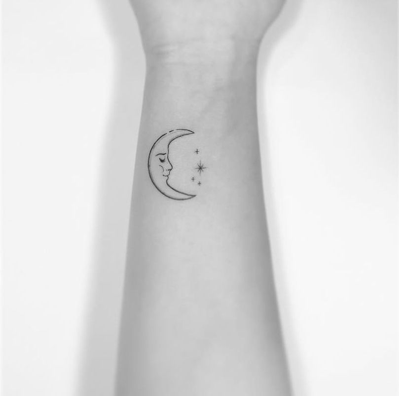 Потрясающе нежные крошечные татуировки, состоящие из одних тонких линий от корейского мастера крошечные татуировки от корейского мастера, минималистичные тату