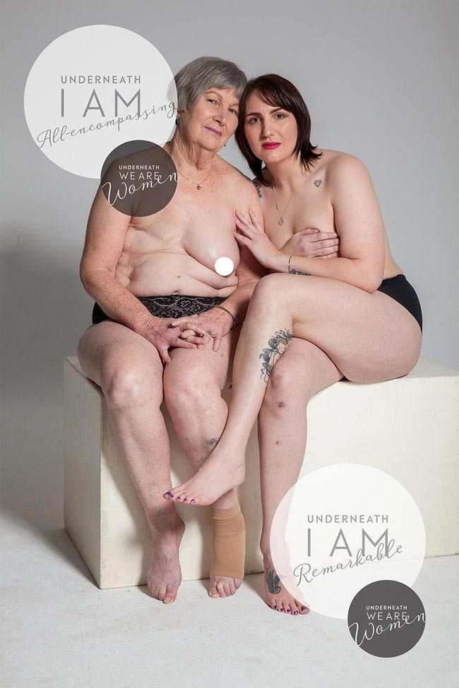 Под всем этим мы женщины — фотографии обычных и таких разных женщин в нижнем белье Под всем этим мы женщины, Underneath We Are Women, Эми Ди Херрманн, Amy D Herrmann, женщины разных форм в нижнем белье