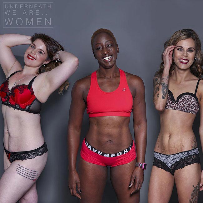 Под всем этим мы женщины — фотографии обычных и таких разных женщин в нижнем белье Под всем этим мы женщины, Underneath We Are Women, Эми Ди Херрманн, Amy D Herrmann, женщины разных форм в нижнем белье