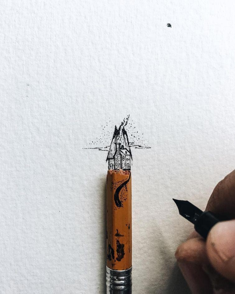 Кристиан Уотсон, Christian Watson, миниатюрные иллюстрации, маленькие рисунки, минималистичные рисунки