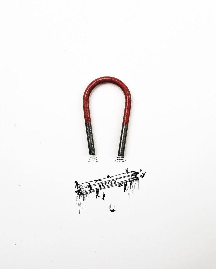 Кристиан Уотсон, Christian Watson, миниатюрные иллюстрации, маленькие рисунки, минималистичные рисунки