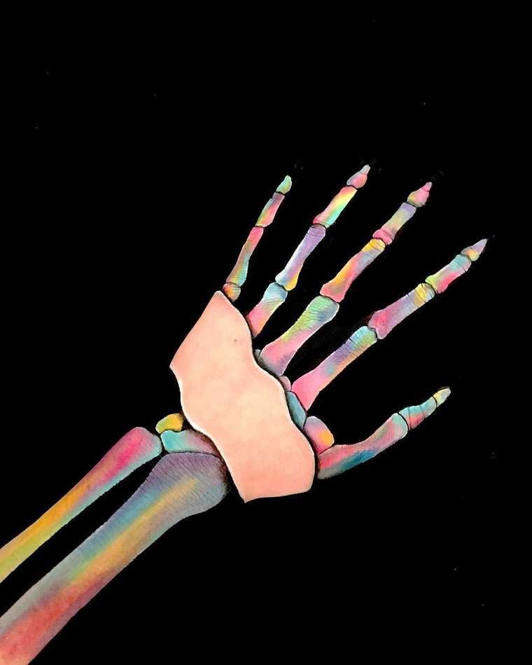 Лиша Симпсон, Lisha Simpson, бодиарт оптические иллюзии, бодиарт рука и краски