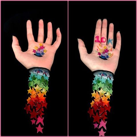 Лиша Симпсон, Lisha Simpson, бодиарт оптические иллюзии, бодиарт рука и краски