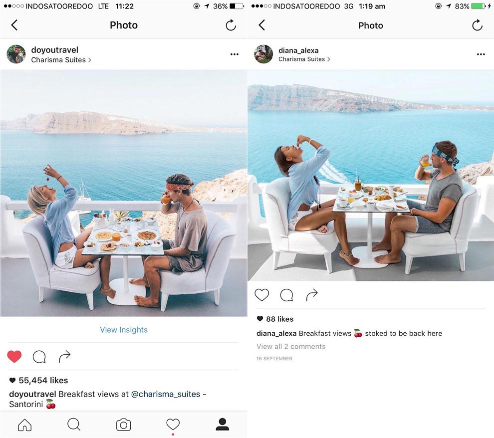 Эта пара узнала, что одна девушка путешествует за ними и копирует их туристические фотографии из Instagram копируют чужие туристические фотографии, Лорен Буллен, Джек Моррис, воссоздают туристические фотографии