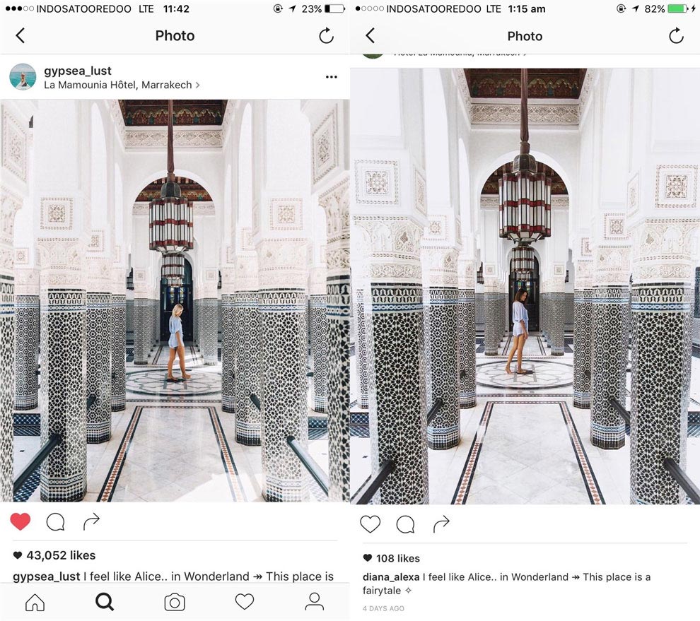 Эта пара узнала, что одна девушка путешествует за ними и копирует их туристические фотографии из Instagram копируют чужие туристические фотографии, Лорен Буллен, Джек Моррис, воссоздают туристические фотографии