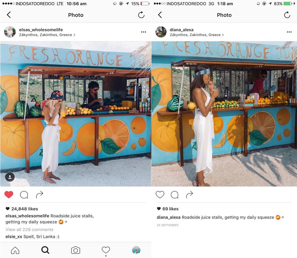 Эта пара узнала, что одна девушка путешествует за ними и копирует их туристические фотографии из Instagram копируют чужие туристические фотографии, Лорен Буллен, Джек Моррис, воссоздают туристические фотографии