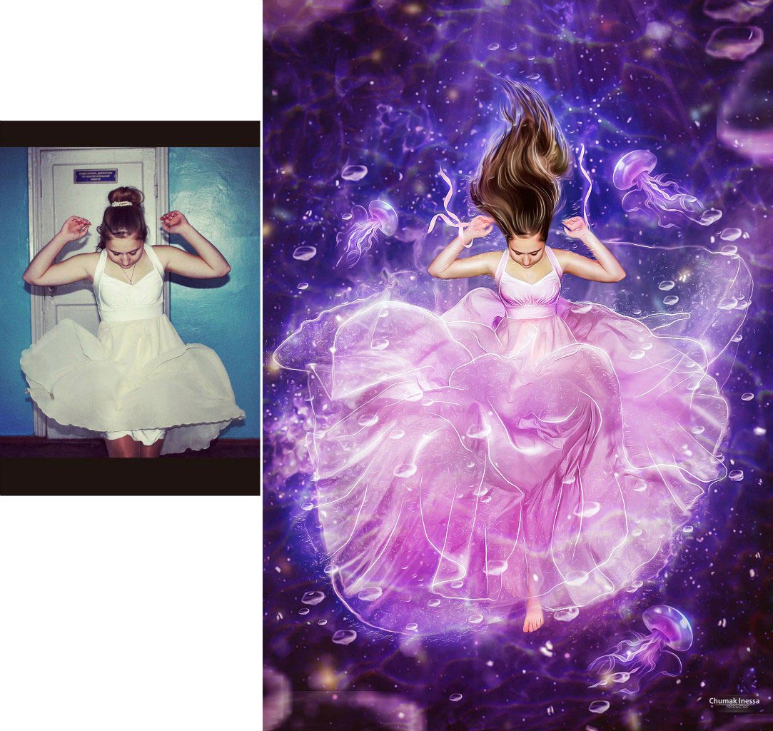 20 обработанных фотографий, которые выглядят как диковинные картины красивый фотошоп, до и после фотошопа