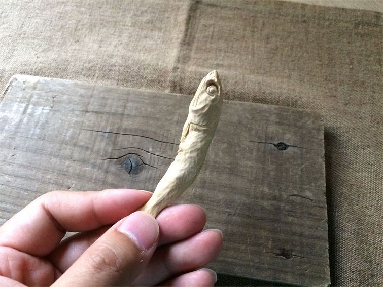 Сэйдзи Кавасаки, Seiji Kawasaki, еда из дерева, скульптуры из дерева в виде еды