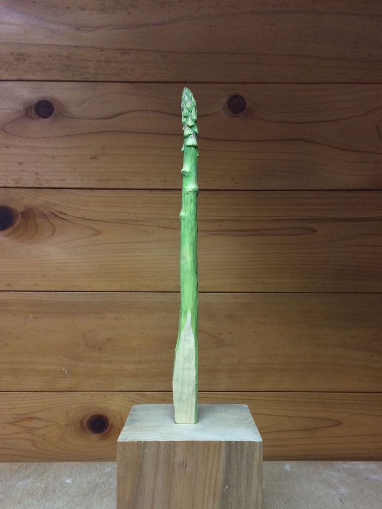 Сэйдзи Кавасаки, Seiji Kawasaki, еда из дерева, скульптуры из дерева в виде еды