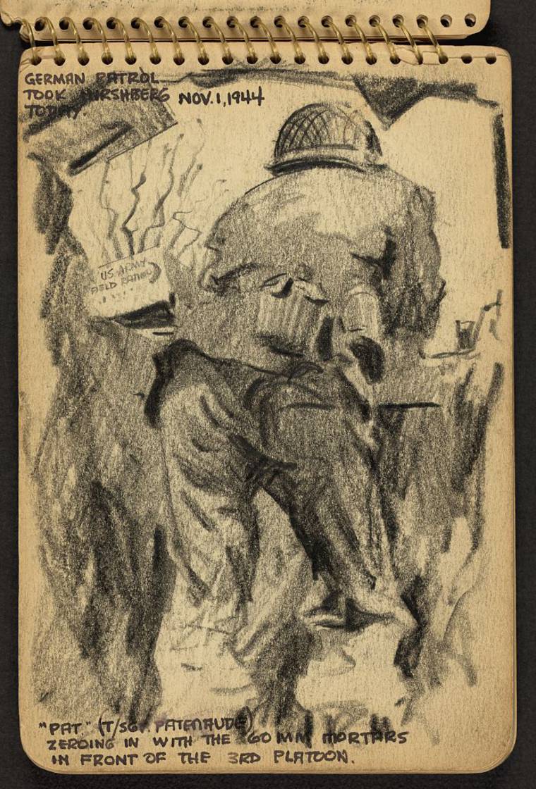 Виктор А. Ланди, Victor A. Lundy, фотографичные рисунки Второй мировой войны, рисунки американского солдата