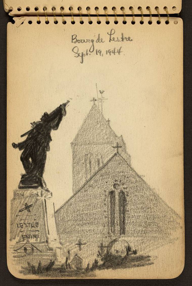 Виктор А. Ланди, Victor A. Lundy, фотографичные рисунки Второй мировой войны, рисунки американского солдата