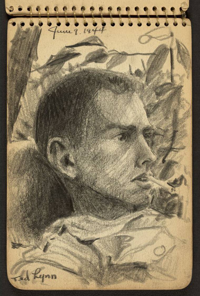 Виктор А. Ланди, Victor A. Lundy, фотографичные рисунки Второй мировой войны, рисунки американского солдата