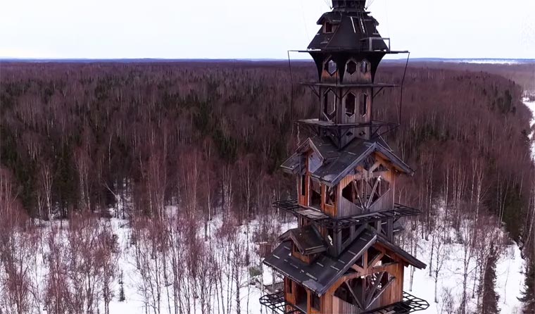 хижина высотой 55 метров, хижина в Аляске высота 55 метров, Филипп Вайднер, Phillip Weidner