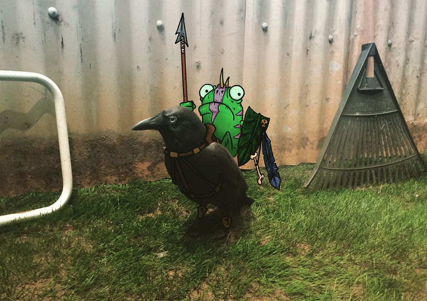 Художник добавляет монстров в повседневные сцены жизни, Jasper St Aubyn West