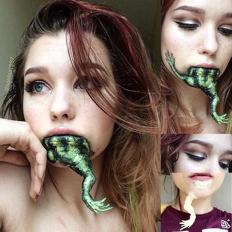 Саида Микевичуте, Saida Mickeviciute, перевоплощения при помощи макияжа, перевоплощения бодиарт