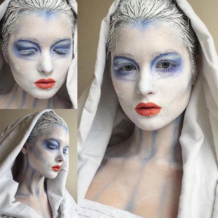 Саида Микевичуте, Saida Mickeviciute, перевоплощения при помощи макияжа, перевоплощения бодиарт