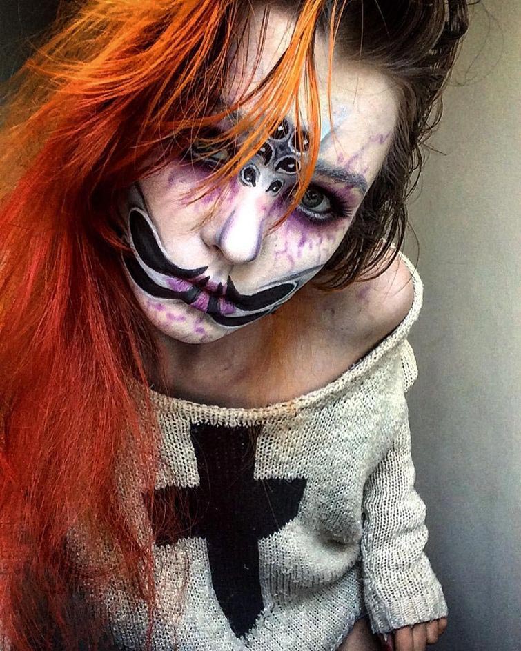 Саида Микевичуте, Saida Mickeviciute, перевоплощения при помощи макияжа, перевоплощения бодиарт