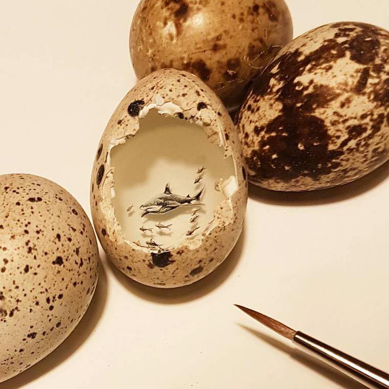 Фантастические микрокартины, нарисованные на маленьких и совсем крошечных предметах микрокартины, микроарт, Хасан Кале ,Hasan Kale, картины на крошечных предметах