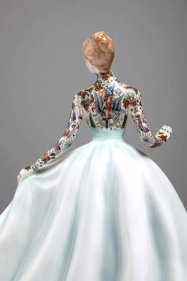  Джессика Харрисон,Jessica Harrison, кровавые фарфоровые фигурки, татуированные фарфоровые фигурки