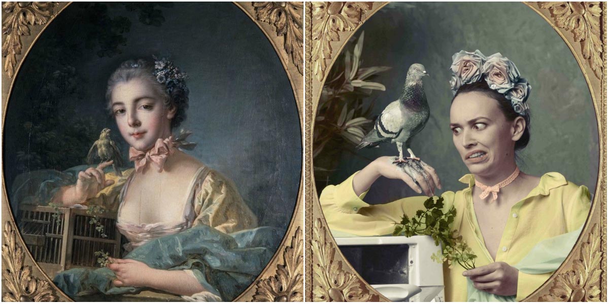 Пользователи Instagram воссоздали произведения французского искусства, «Параллели» Parallels 