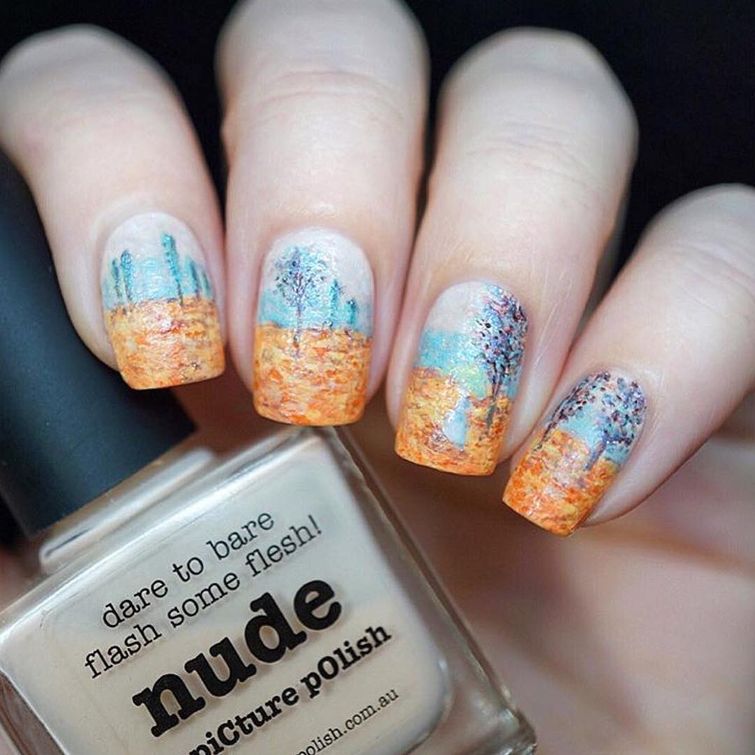 Шедевры живописи на ногтях, картины художников на ногтях