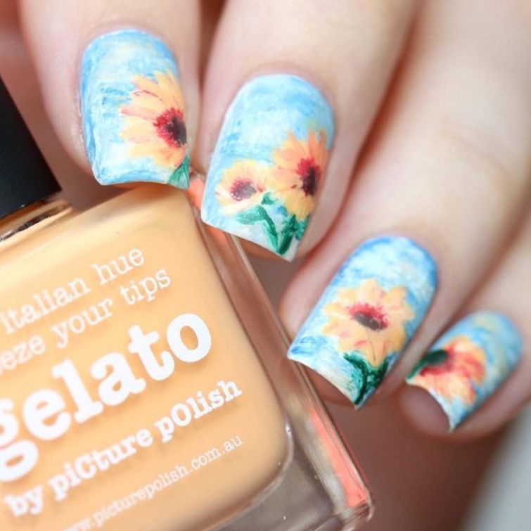 Шедевры живописи на ногтях, картины художников на ногтях