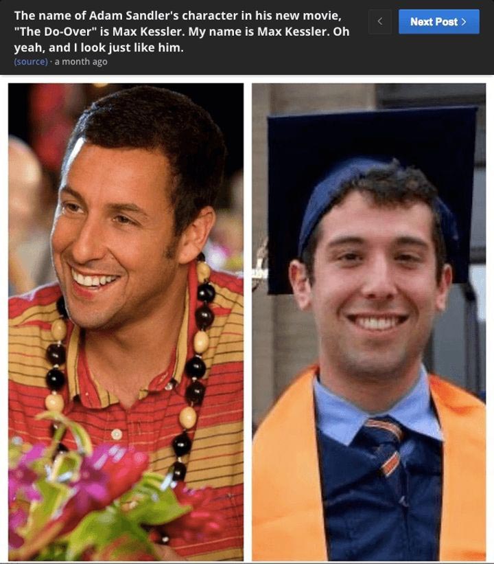 Макс Кесслер, Max Kessler, Адам Сэндлер пригласил двойника на премьеру, Адам Сэндлер пригасил на премьеру