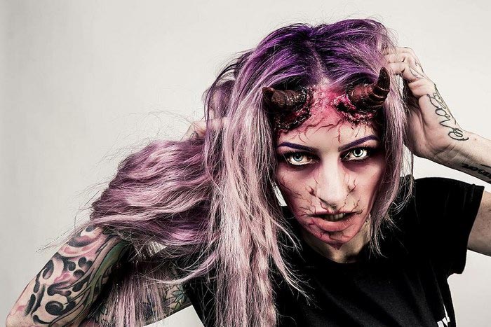 жуткий макияж, макияж для хэллоуина, Сара Мадл, Sarah Mudle