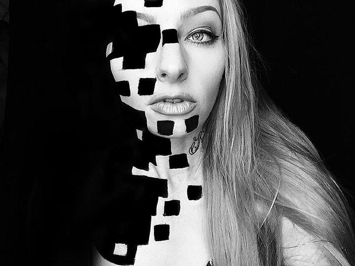 жуткий макияж, макияж для хэллоуина, Сара Мадл, Sarah Mudle