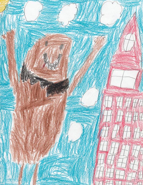 Художники усовершенствовали детские рисунки, детские рисунки до и после