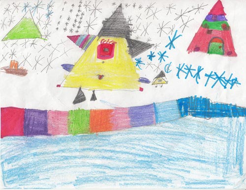 Художники усовершенствовали детские рисунки, детские рисунки до и после