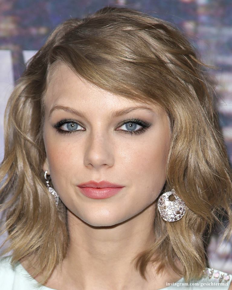 мэшапы, звездные мэшапы, Gesichtermix, объединяет фотографии знаменитостей в портреты